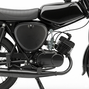 YHMOTO Cache latéral carré 100% fibre de carbone mat pour Simson S50 S51, protection de réservoir et batterie, pièces tuning - Product Image 6