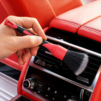 Kit de brosses de nettoyage automobile 4 pièces pour jantes, intérieur, extérieur, pneus, aérateurs et tapis