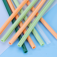 Paille souple en silicone de qualité alimentaire, détachable, large, découpable, lavable, réutilisable, portable, résistante à la chaleur, facile à nettoyer, flexible pour boire