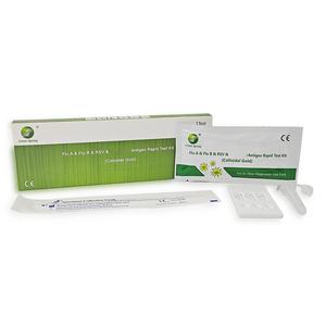 Prueba Rápida de Antígeno Combinada 4 en 1 para Patógenos Respiratorios, Virus de la Gripe A, Gripe B y VRS, Prueba Rápida de Oro Coloidal, Prueba Casera para Clínica, <span class=keywords><strong>Farmacia</strong></span> y Autoevaluación - Product Image 1