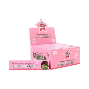 Gorilla Official New Design 110mm Natural Pink Wood Pulp Kingsize <b>Rolling</b> Paper Smoking Accessories - Product Image 2