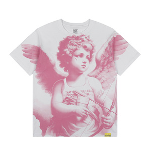 T-shirt d'été personnalisé pour <span class=keywords><strong>homme</strong></span>, 100% coton, anti-boulochage, tricoté, style Hip Hop Streetwear, à manches courtes, motif COUGH SYRUP Cupid <span class=keywords><strong>Tattoo</strong></span> - Product Image 2