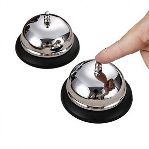 Campanas de Recepción Pequeñas de Acero Inoxidable de 65 mm, Duraderas, para Mostrador de Llamadas, Cocina, Hotel, Recepción, Mesa Individual de Comedor, Venta al por Mayor - Product Image 1