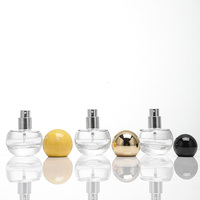 Botol Parfum Mini Kaca Mewah Custom 15ml Desain Bulat dengan Pompa Semprot Parfum, Serum Perawatan Kulit, Hot Stamping