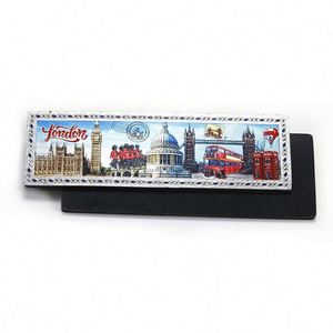 High Quality Multi Color <b>Fridge</b> Type Creative Silver Foil Uk Sticker Decorativo London Souvenir Plates 3D Magnet - Product Image 3