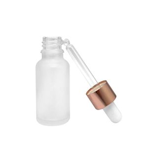 25ml givré huile pour les yeux sérum verre argent bouchon bouteille d'huile - Product Image 2