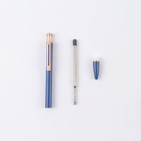 Stylo à bille en métal couleur macaron mignon 2025, stylo à bille à ressort rose doré, stylo publicitaire, stylos personnalisés avec logo