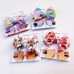 Noeud Boutique Cheveux Fille Fait Main - Arc-en-ciel Mickey Mouse