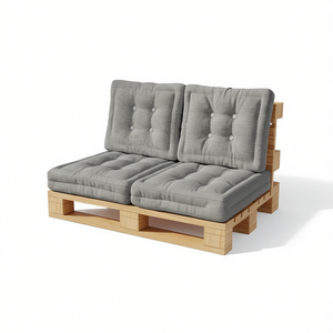 4 Cuscini Indipendenti per Divano da Giardino, 80x60 cm Seduta, 50x60 cm Schienale, Spessore 12 cm, Resistenti per Uso Esterno - Product Image 1