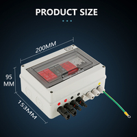 Boîtier de combinateur de panneaux solaires XIONGISOLAR 2-en-1 PC+ABS IP65 600V DC, boîtier d'instruments électroniques PV, modèle de jonction solaire SPD