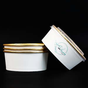 Bol en papier alimentaire jetable personnalisé dessert yaourt emballage de bol en papier de fruits papier de feuille d'or attaché au bol - Product Image 2