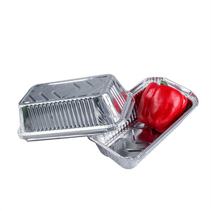 1.5LB Boîtes en aluminium 670ML Rectangulaire <span class=keywords><strong>Jetable</strong></span> <span class=keywords><strong>Four</strong></span> Micro-ondes Plateau Pan <span class=keywords><strong>Plat</strong></span> pour Restaurant Utilisation Cuisson Amical - Product Image 5
