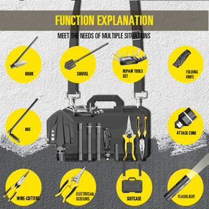 Tragbares Werkzeugkasten-Set multifunktionale taktische Kampfsaufnahme Überleben Klappschaufel - Product Image 2
