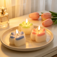Katzenpfoten-Aromatherapie-Kerze Kreatives Duft-Geschenk für Zuhause Handgefertigte Geformte 100% Organische Valentinstag Weihnachten