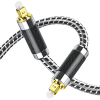 Câble audio optique Toslink torsadé haut de gamme, connecteurs plaqués or 24 carats, PVC tressé durable, pour haut-parleurs et projecteurs