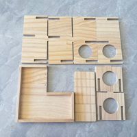 Tunnel-labyrinthe en bois massif pour hamster avec plateforme et rampe, décor de cage ventilé et amovible, vente en gros