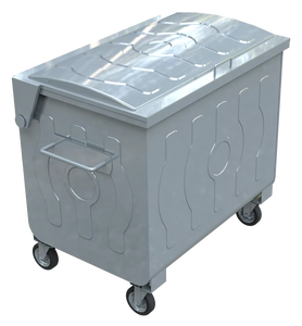 Contenedor de Basura para Exteriores con Pedal, Modelo BDB.10800-A, Personalizable, con Tapa Abatible y Almacenamiento en la Parte Superior - Product Image 1