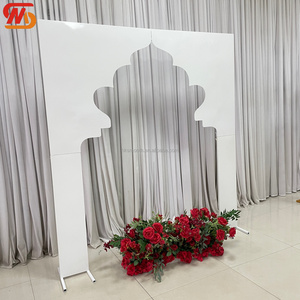 Smooth White Wedding Arch <b>Backdrop</b> Panel Metal Arch <b>Frame</b> Background for Wedding Event Decoration - Product Image 4
