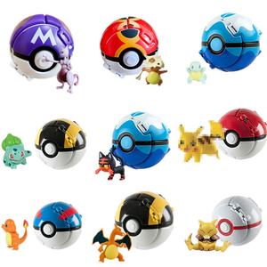 Vente en gros de jouets en plastique Poké <span class=keywords><strong>Ball</strong></span> de 10 cm, état neuf, Squirtle, Charmander, Bulbasaur, modèles de jouets, ODM, jouets en peluche transformables pour animaux de compagnie - Product Image 6