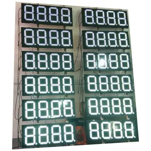 10英寸数字绿色户外RF/WIFI遥控加油站LED显示板
