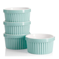 Bols à Dessert en grès céramique, plats de four, tasses à Dessert, bol à soufflet, vente en gros, 6 pièces