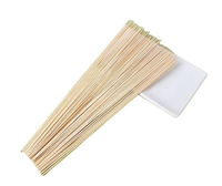 100 brochettes jetables en bambou écologiques de 30 cm, bâtonnets de grillade multifonctionnels et biodégradables, personnalisables