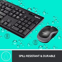 Teclado y Ratón Inalámbricos para Juegos MK270, RGB, Resistentes al Agua, Mini, Ergonómicos, en Ruso