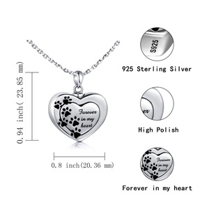 Isunni para siempre en <span class=keywords><strong>mi</strong></span> corazón Mini duelo las cenizas colgante S925 de plata esterlina urna Collar para mascotas - Product Image 2