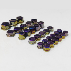 Hex Screw Cap Burnt <b>Titanium</b> Color Aluminum Alloy For Motorcycle Retrofit Upgrade SX 141 - Product Image 1