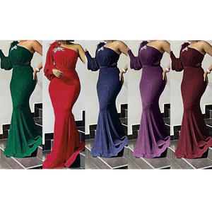 Nuovo arrivo <span class=keywords><strong>abito</strong></span> da sera lungo monospalla <span class=keywords><strong>per</strong></span> donne africane <span class=keywords><strong>abito</strong></span> da damigella d'onore del nuovo anno abbigliamento Casual - Product Image 1