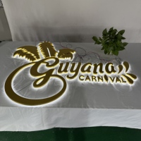 Maßgefertigtes 3D Reverse-Channel Acryl Hintergrundbeleuchtetes Buchstaben-Schild |   LED-beleuchtetes Schwebendes Logo für Büro-Empfang, Ladenfront und Unternehmen