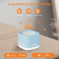 Mesin Suara Terapi Tidur Lampu Pernapasan Amber Timer Fungsi Memori Penyesuaian Elektrik Tahan Air Baterai Lithium Portabel