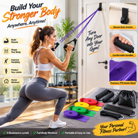 Juego de Bandas de Resistencia TPE con Logotipo Personalizado, Sin Látex, 5 Niveles de Elasticidad, para Ejercicios de Yoga y Fitness, Venta al Por Mayor, OEM