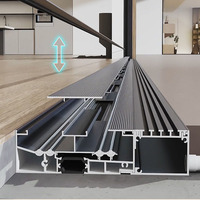 Ventana Corredera de Aluminio con Rotura de Puente Térmico, Diseño Moderno EBON, Vidrio Aislante Personalizado, Apertura Horizontal, para Cocina, Ahorro de Energía