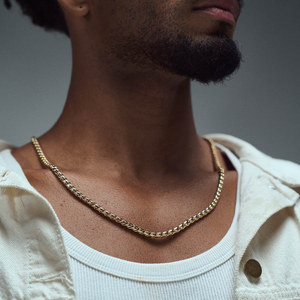 Collares Elegantes de Cadena de Trigo de Acero Inoxidable 316 con Acabado Pulido y Baño de Oro PVD de 18K, Accesorio de Joyería de Moda para Hombre y Mujer - Product Image 4