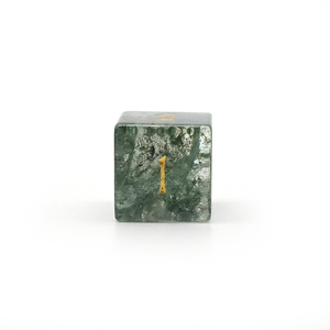OEM ODM Bajo MOQ Juego de 10 dados poliédricos de piedra de cristal con fuente dorada personalizada para juegos de rol DND, grabados, para regalos - Product Image 4
