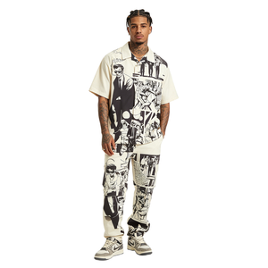<span class=keywords><strong>T</strong></span>-shirts pour hommes avec impression de bande dessinée originale dessinée à la main, style rétro, de haute qualité, pour couples - Product Image 1