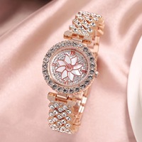 Jam Tangan Quartz Wanita Fenyi Grosir Mewah Ringan Kasual Berhias Berlian Imitasi Motif Bunga, Hadiah Fashion untuk Pemakaian Sehari-hari