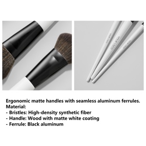 Juego de brochas de maquillaje profesional de 10 piezas al por mayor, set de herramientas de maquillaje con cerdas sintéticas y bolsa de maquillaje con logotipo personalizado OEM/ODM - Product Image 3