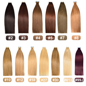 Extensiones de Cabello Humano Adhesivas Remy Virgen Doble Trama Liso Invisible Ruso Sin Costuras con Base de Piel - Product Image 5