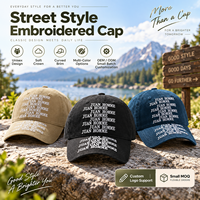 Casquette de baseball streetwear américaine pour hommes et femmes, broderie de lettres personnalisée, chapeau à calotte souple pour événements, petites commandes