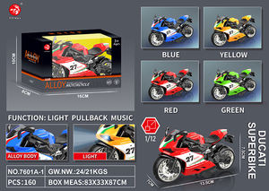 Motocicleta Ducat de Metal Fundido a Presión, Escala 1:12, Premium, de Colección, con Luces LED, Modelo 7601, 3 Pilas AG3, Caja de Regalo, Opción de Exhibición, Marca 72 - Product Image 5