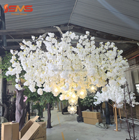 Fleurs artificielles suspendues SMS pour mariage et maison, plantes artificielles, branches de cerisier rose suspendues pour décoration de plafond, en vente
