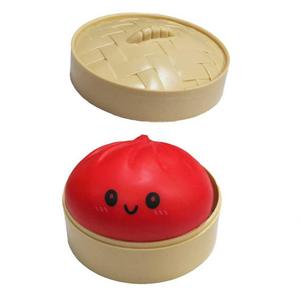 Jouet à presser en forme de boulette vapeur ludique, avec toucher en mousse souple, pour la décoration de la maison et du bureau, divertissement sensoriel et utilisation anti-stress relaxante - Product Image 1