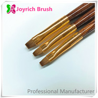 Vente directe d'usine, pinceau à ongles en bois rouge résistant à l'acétone Joyrich, pinceau à gel pour vernis à ongles UV avec poils en nylon