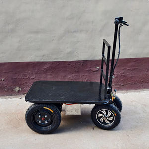 कृषि गोदामों के लिए थोक भारी शुल्क इलेक्ट्रिक ट्रॉली 4-पहिया धातु प्लेटफार्म ट्रक - Product Image 2