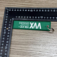 Usine directe personnalisé broderie lettre porte-clés Double face tissé étiquette porte-clés OEM ODM promotionnel mousquetons et porte-clés