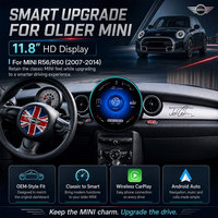 Autoradio Android pour BMW Mini Cooper Mini R56 2007-2010 Mini R60 2011-2016 avec Carplay sans fil et Android Auto DSP