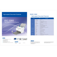 SNBC BSC-5060 600DPI 60ppm Scanner de documents Ocr par lots Scanner de taille de numérisation A4
