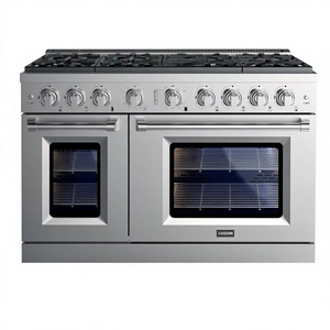 48 pulgadas. 7.0 Cu. Estufa de Gas con Horno Doble de Convección de 7 Quemadores de Latón en Acero Inoxidable para Uso Doméstico - Product Image 1